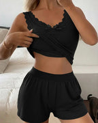 Pajama Set with Built-In Bra