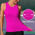 High Neck Workout Tank with Built-In Bra