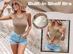 Ribbed Sculpt Tank with Built-In Bra